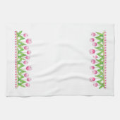 Tulipes roses - serviette de cuisine (Horizontal)