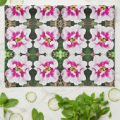 Tulipes roses serviettes de cuisine (Plié)
