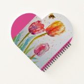 Tulipes roses Tulipes Carnet de fleurs florales (Dos)