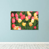 Tulipes (Rouge/Jaune) en toile enveloppée (Insitu (Plancher de Bois))