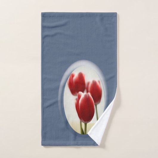 Tulipes rouges (Serviette à main)