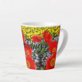 Tulipes rouges en évolution Latte Mug (Angle droit)