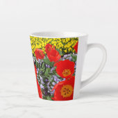 Tulipes rouges en évolution Latte Mug (Droite)