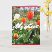 Tulipes Rouges Mon Amour Carte de fleurs de printe (Fleur jaune)