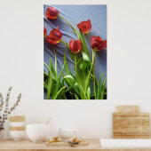 Tulipes rouges pour Kerstin Poster Imprimer (Cuisine)