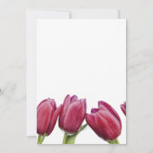 Tulipes rouges sur fond bleu invitation (Dos)