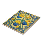 tulipes sur carreaux en céramique de l'Art nouveau (Côté)