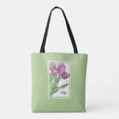 Tulipes sur le Sac fourre-tout Sage (Dos)