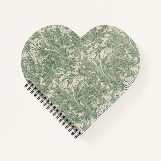 Tulipes vertes William Morris Carnet spiral (Devant)