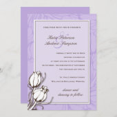 Tulipes vintages épousant des invitations (Devant / Derrière)