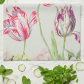 Tulipes vintages Fleurs Serviette de cuisine (Plié)