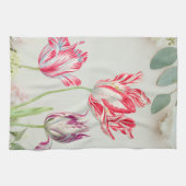 Tulipes vintages Fleurs Serviette de cuisine (Horizontal)