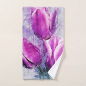 Tulipes violettes (Serviette à main)