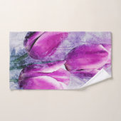 Tulipes violettes (Serviette à main)