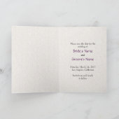 Tulipes violettes Art Déco Enregistrer la carte Da (Intérieur)