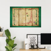 Tulipomania Graph (green) Poster (Thuiskantoor)