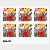 Tulips 2007 vierkante sticker (Vel)