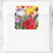 Tulips 2007 vierkante sticker (Tas)