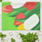 Tulips 2 serviettes de cuisine (Plié)