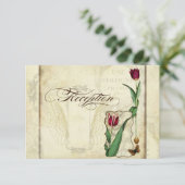 Tulips Angel Wings Tea Sred Reception Kaart (Staand voorkant)