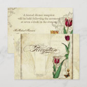 Tulips Angel Wings Tea Sred Reception Kaart (Voorkant / Achterkant)