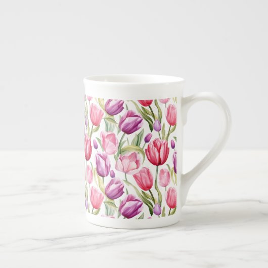 Tulips Bone China Mug (Droite)