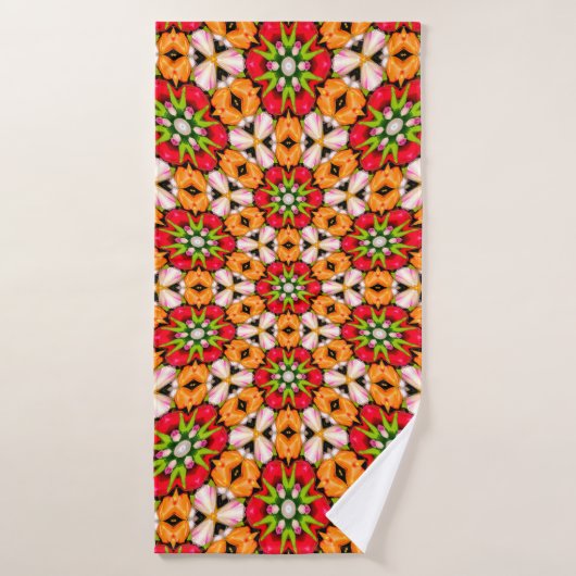 Tulips Bouquet Motif (Serviette de bain)