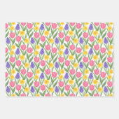 Tulips, Daffodils, Hyacinths Coloring Style Inpakpapier Vel (Voorkant 2)