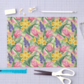 Tulips, Daffodils, Hyacinths in Alcohol Ink Style Tissuepapier (Craft)