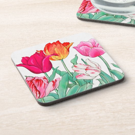 Tulips Garden Bier Onderzetter (Linkerzijde)