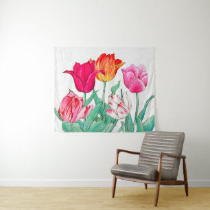 Tulips Garden Wandkleed