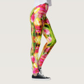 TULIPS - gekleurde Tulpen van fractaalkunst - Leggings (Rechts)