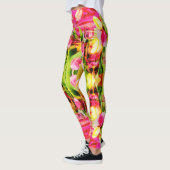 TULIPS - gekleurde Tulpen van fractaalkunst - Leggings (Links)