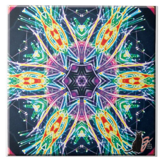 Tulips Kaleidoscope Carreaux (Devant)