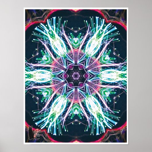 Tulips Kaleidoscope Poster (Voorkant)