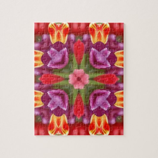 Tulips Kaleidoscope Puzzle (Vertical)