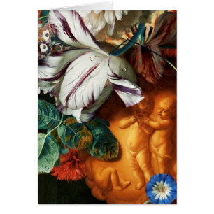 TULIPS ROSE BLANC, CUPIDES, FLEURS Saint-Valentin