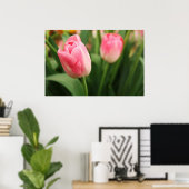 Tulips roses - Poster (Bureau à domicile)