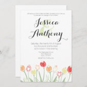 Tulips Weddenschap | Heldere kleuren Kaart (Voorkant / Achterkant)