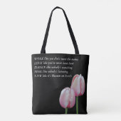 Tulips Work Love Dance Live Inspirerend Quote Draagtas (Achterkant)