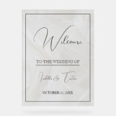 Tulle translucide Mariage blanc Bienvenue (Recto)