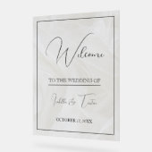 Tulle translucide Mariage blanc Bienvenue (Angle)