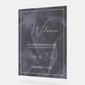 Tulle translucide Mariage noir Bienvenue (Angle)