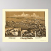 Tullytown, PA Panoramic Map - 1887 Poster (Voorkant)