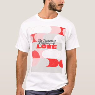 TULOL T-Shirt Rouge Rose Blanc