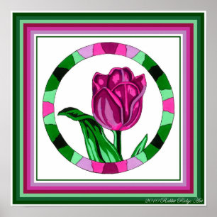 Tulp afdrukken poster