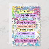 Tulp-Baby shower-uitnodiging (drijvend effect) Kaart (Voorkant)