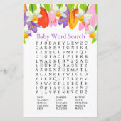 Tulp Baby shower Word Search Game (Voorkant)