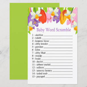 Tulp Baby word scramble game