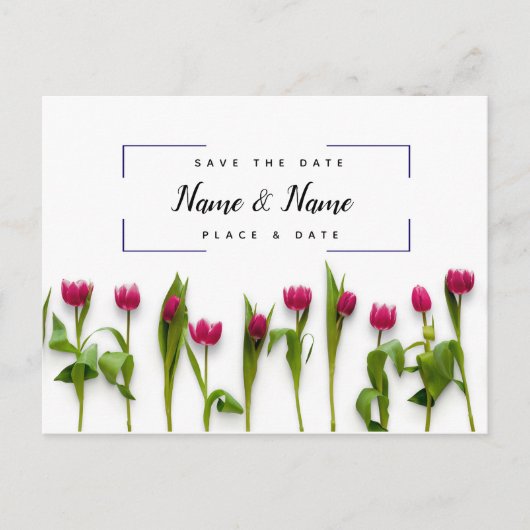 Tulp Bewaar de datum Briefkaart (Voorkant)